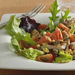 Salade met gegrilde tilapia